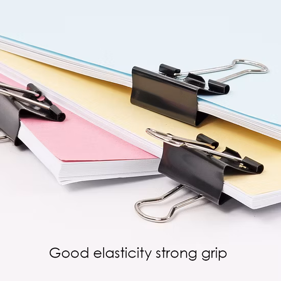 41mm Big Size Promotion Black Metal Binder Clips for Office