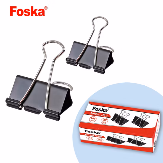 41mm Big Size Promotion Black Metal Binder Clips for Office