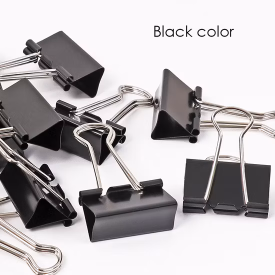 41mm Big Size Promotion Black Metal Binder Clips for Office