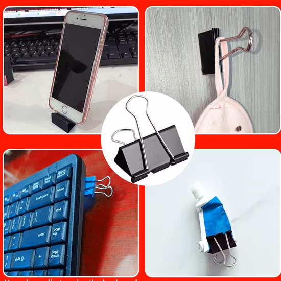 41 мм большой размер продвижение черные металлические зажимы для документов для офиса